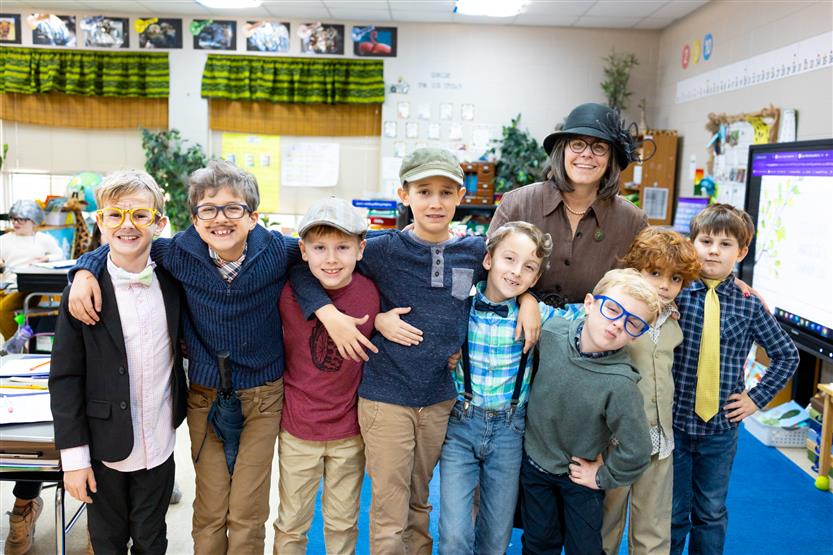 Students celebrate the 100th day of school